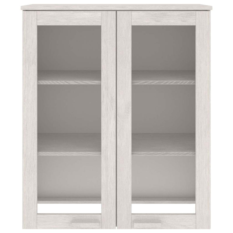 Raft superior comodă „HAMAR” alb, 85x35x100 cm, lemn masiv pin