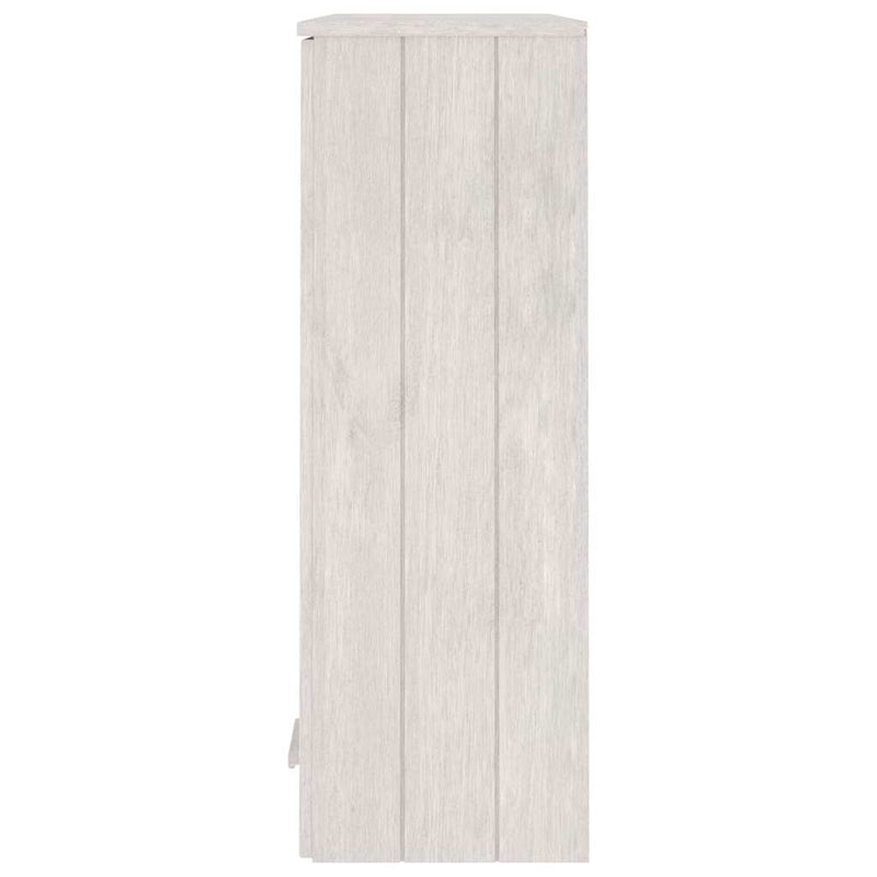 Raft superior comodă „HAMAR” alb, 85x35x100 cm, lemn masiv pin
