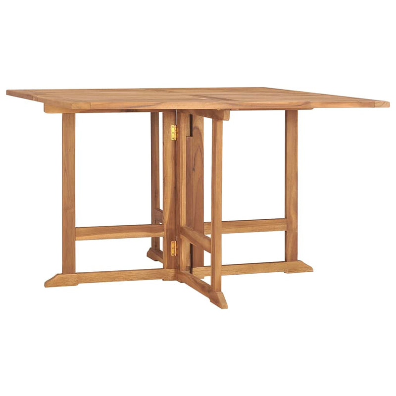 Set de mobilier de exterior pliabil, 5 piese, lemn masiv de tec