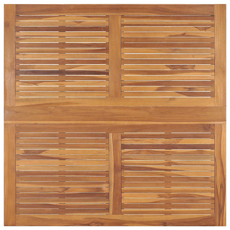 Set de mobilier de exterior pliabil, 5 piese, lemn masiv de tec