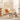 Scaun balansoar, alb crem, material textil