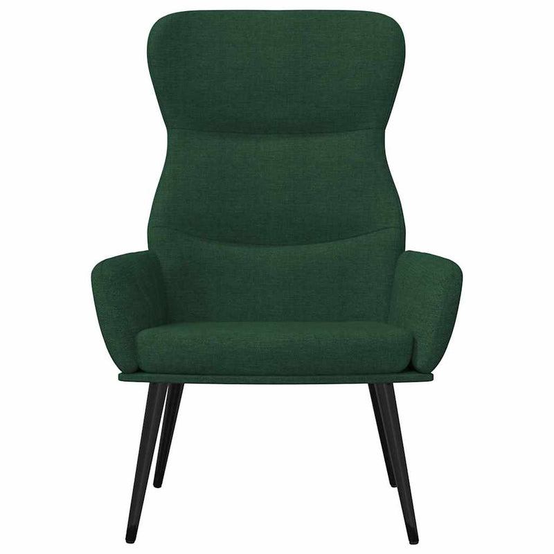 Scaun de relaxare, verde închis, material textil