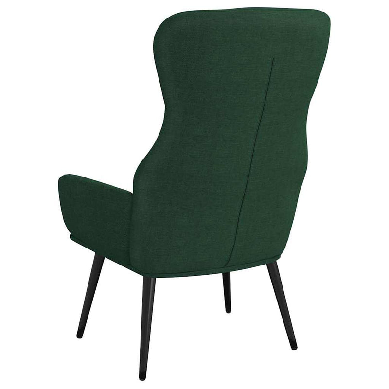 Scaun de relaxare, verde închis, material textil