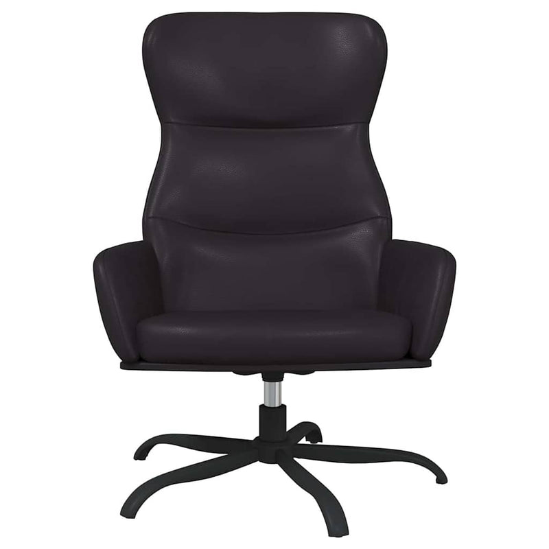 Scaun de relaxare, negru, piele ecologică