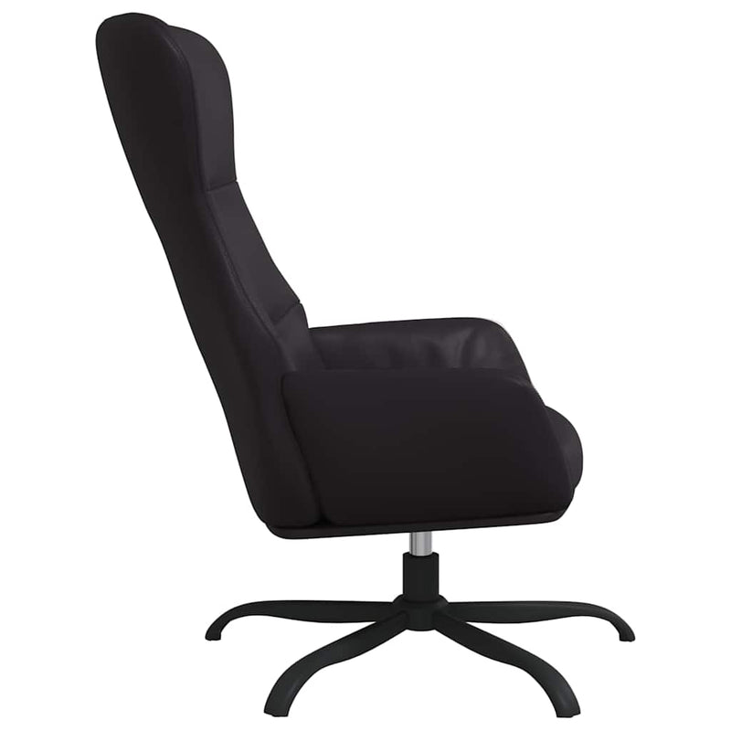 Scaun de relaxare, negru, piele ecologică