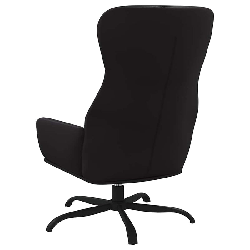Scaun de relaxare, negru, piele ecologică