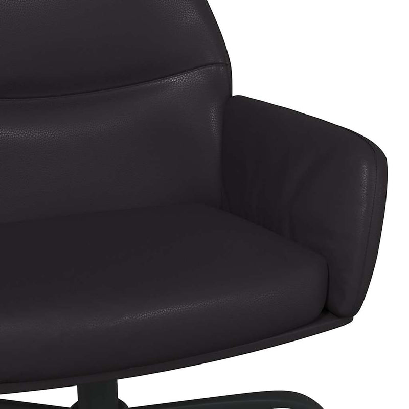 Scaun de relaxare, negru, piele ecologică