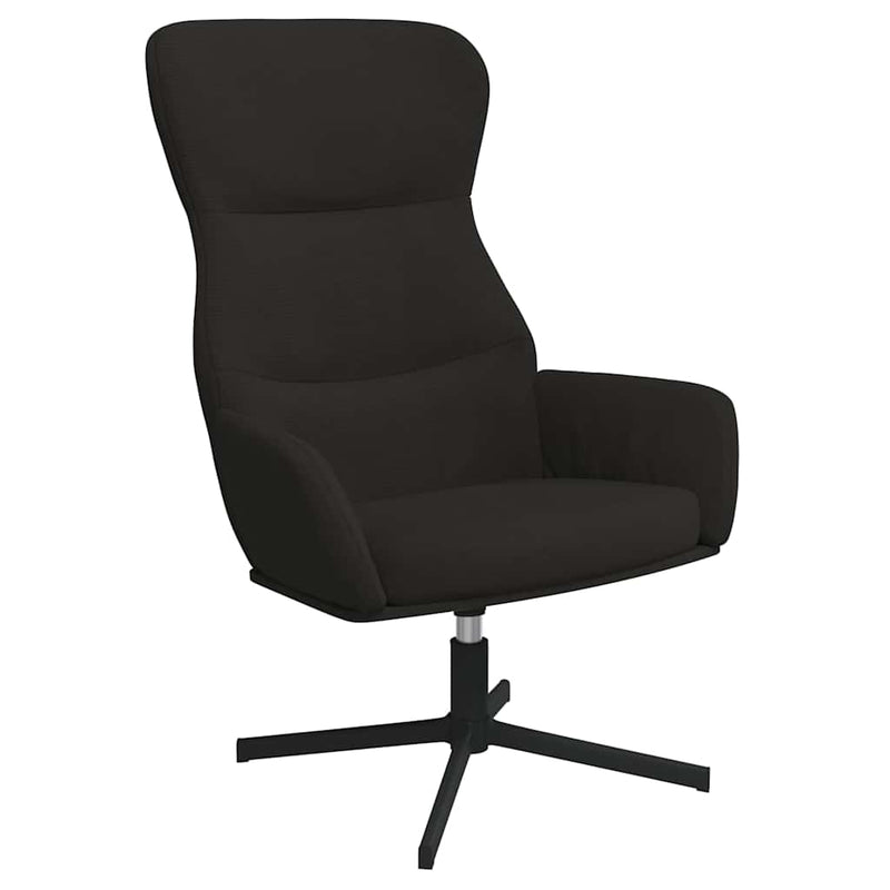 Scaun de relaxare, negru, catifea