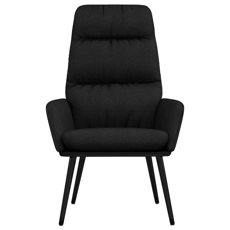 Scaun de relaxare, negru, material textil