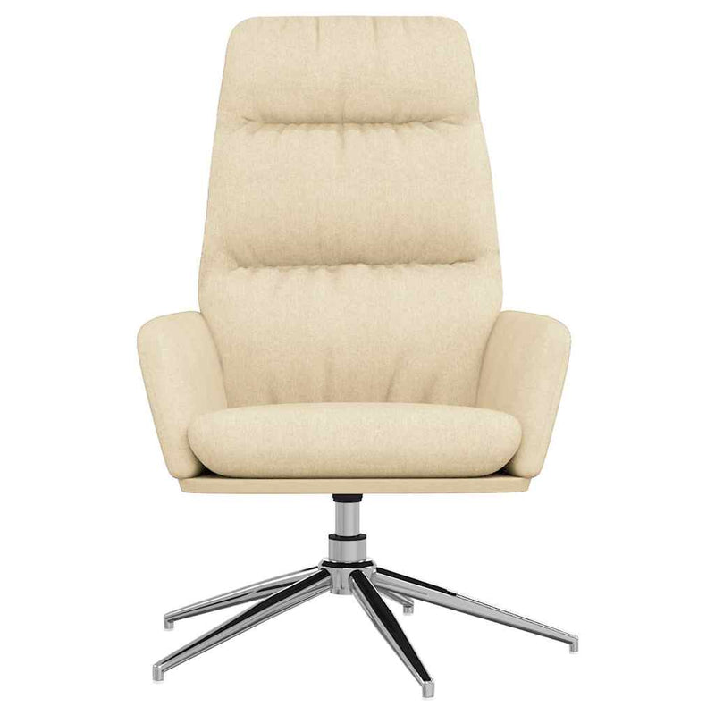 Scaun de relaxare, crem, material textil