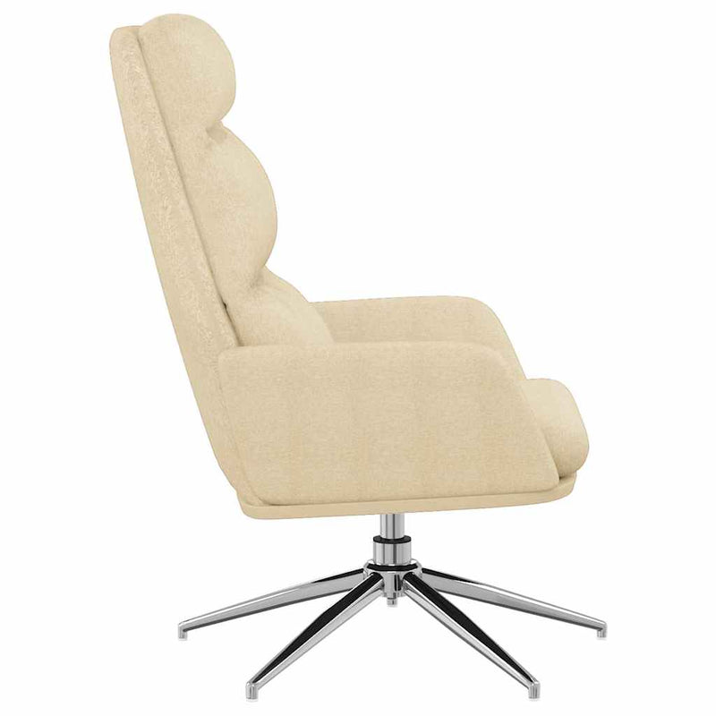 Scaun de relaxare, crem, material textil