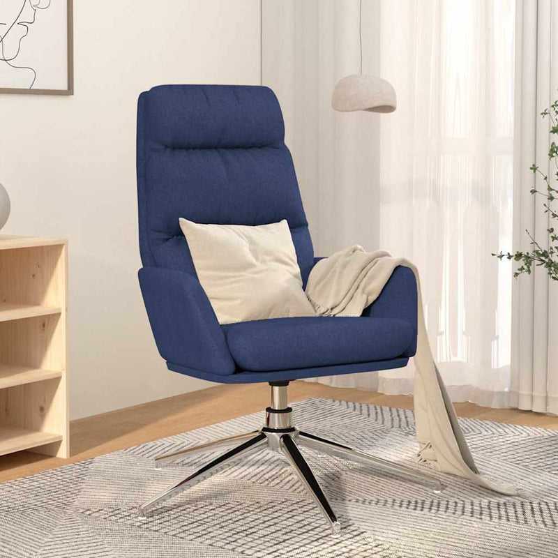 Scaun de relaxare, albastru, material textil