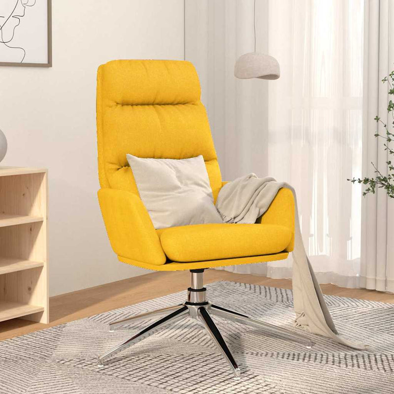 Scaun de relaxare, galben muștar, material textil