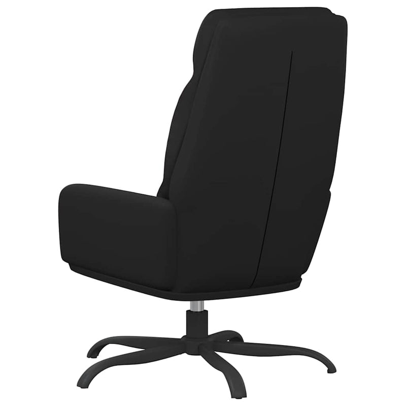 Scaun de relaxare, negru, piele ecologică