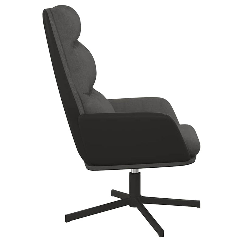 Scaun de relaxare, gri închis, material textil