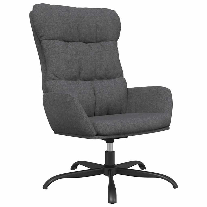 Scaun de relaxare, gri închis, material textil
