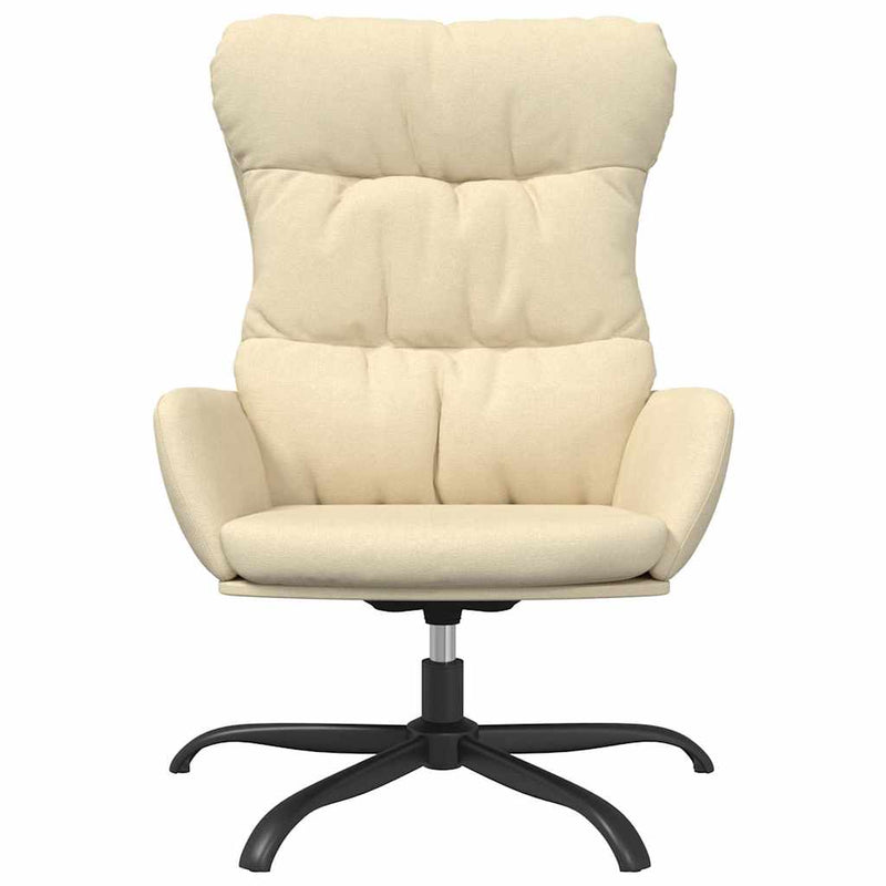 Scaun de relaxare, crem, material textil