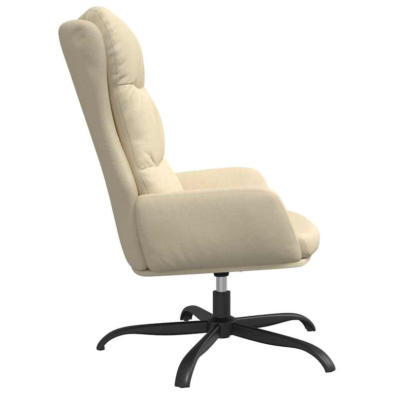 Scaun de relaxare, crem, material textil