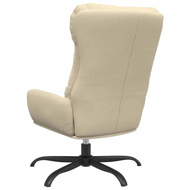 Scaun de relaxare, crem, material textil