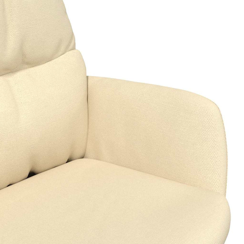 Scaun de relaxare, crem, material textil