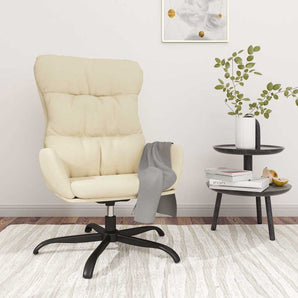 Scaun de relaxare, crem, material textil
