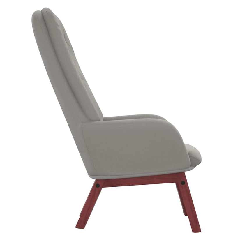 Scaun de relaxare, gri deschis, catifea