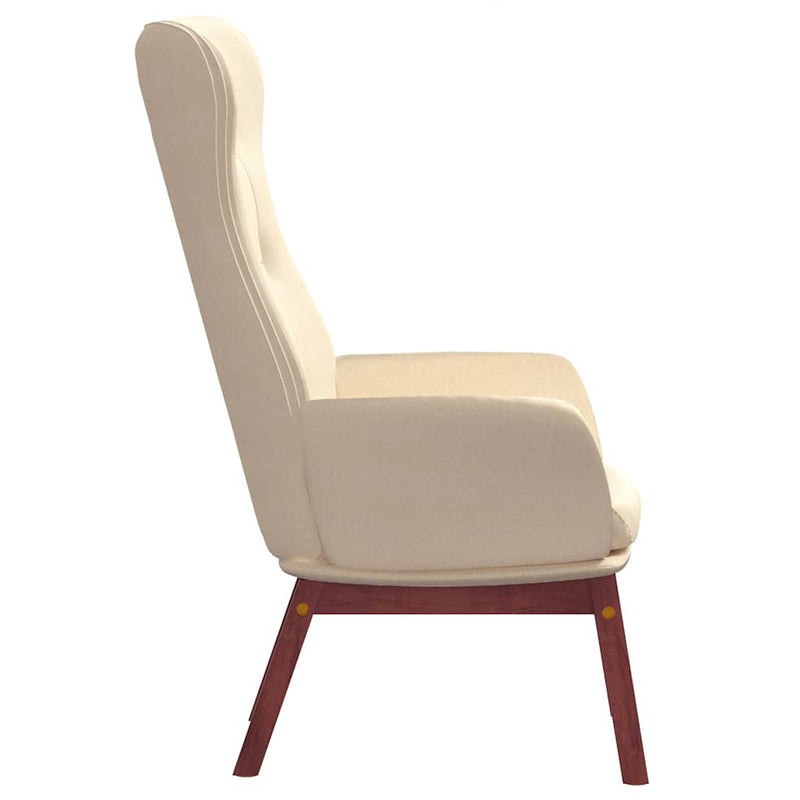Scaun de relaxare, crem, material textil