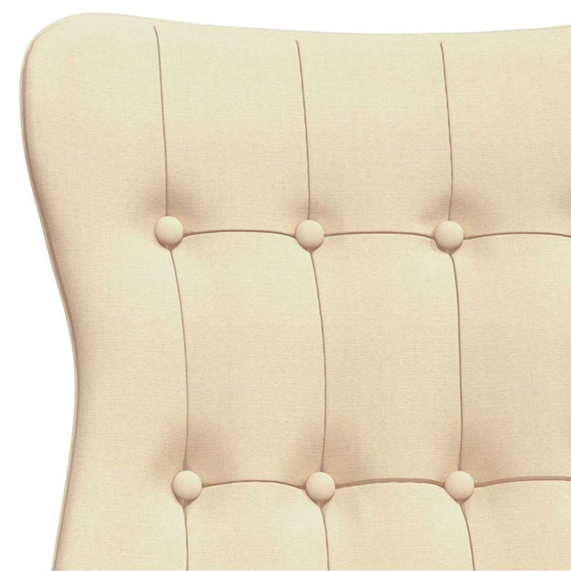 Scaun de relaxare, crem, material textil