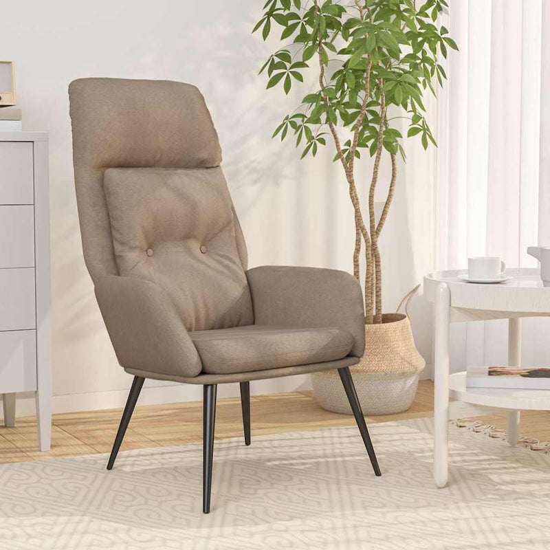 Scaun de relaxare, gri taupe, piele întoarsă artificială