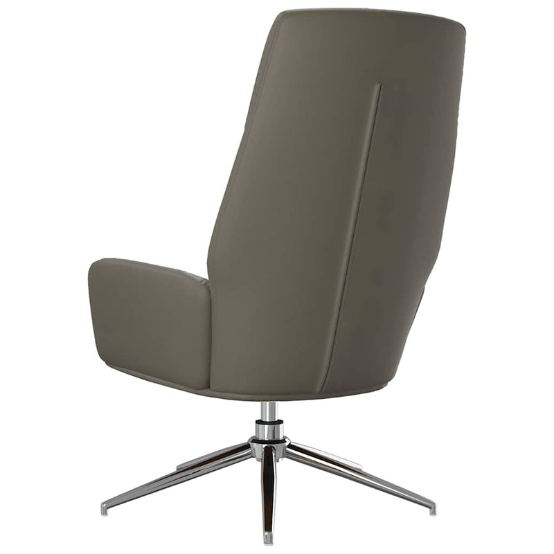 Scaun de relaxare, gri, piele naturală