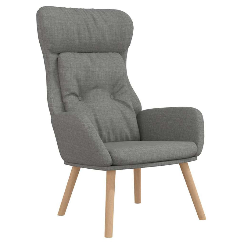 Scaun de relaxare, gri deschis, material textil
