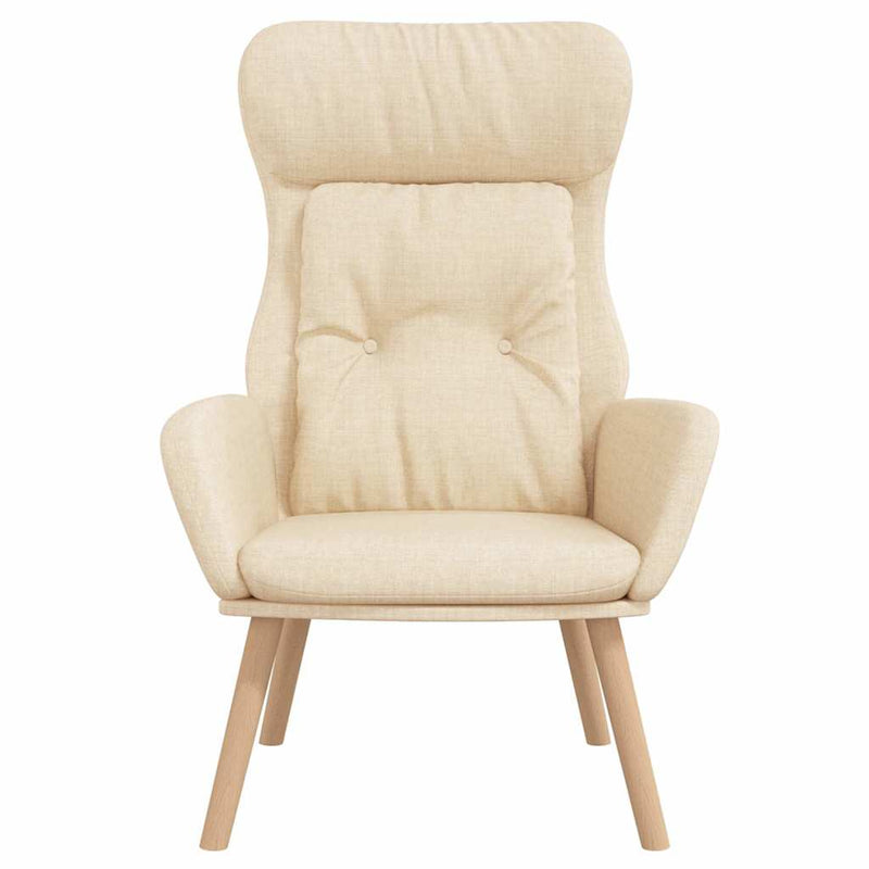 Scaun de relaxare, crem, material textil