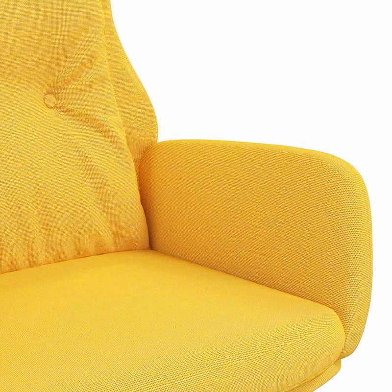 Scaun de relaxare, galben muștar, material textil