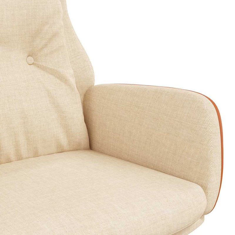 Scaun de relaxare, crem, material textil și PVC