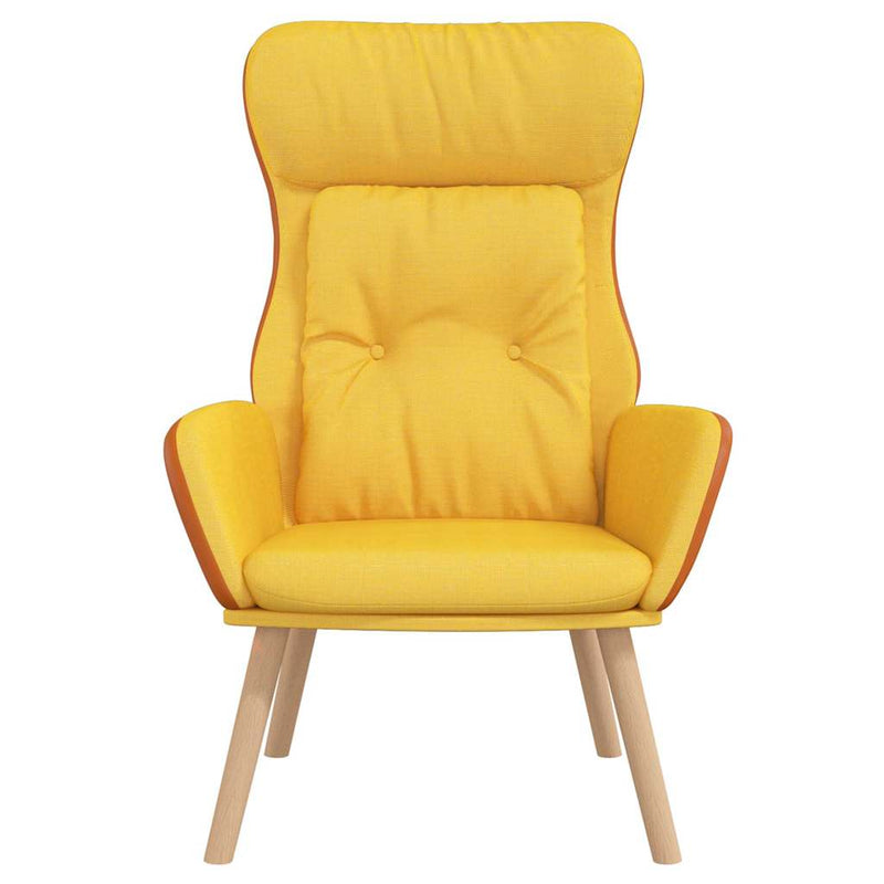 Scaun de relaxare, galben muștar, textil și PVC