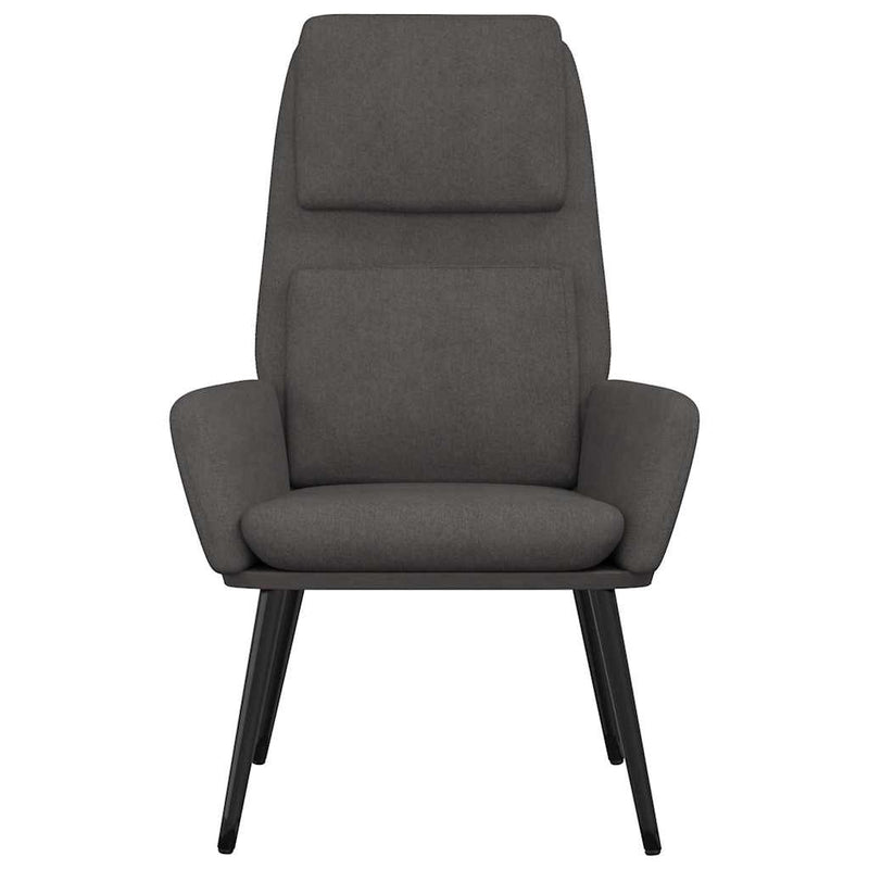 Scaun de relaxare, gri închis, material textil
