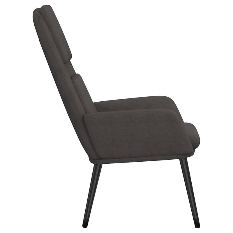 Scaun de relaxare, gri închis, material textil