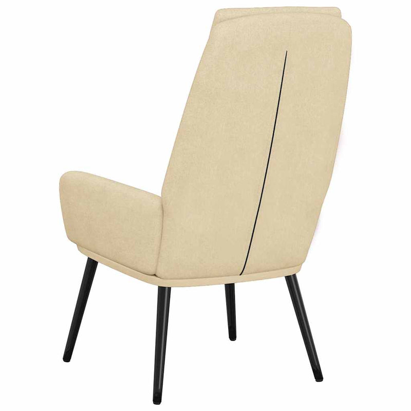Scaun de relaxare, crem, material textil
