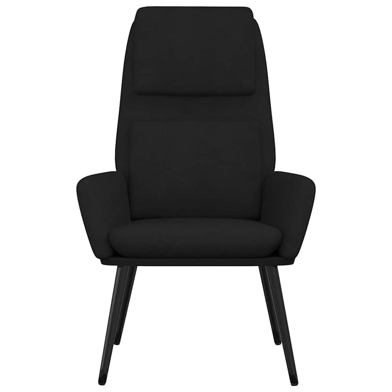 Scaun de relaxare, negru, material textil