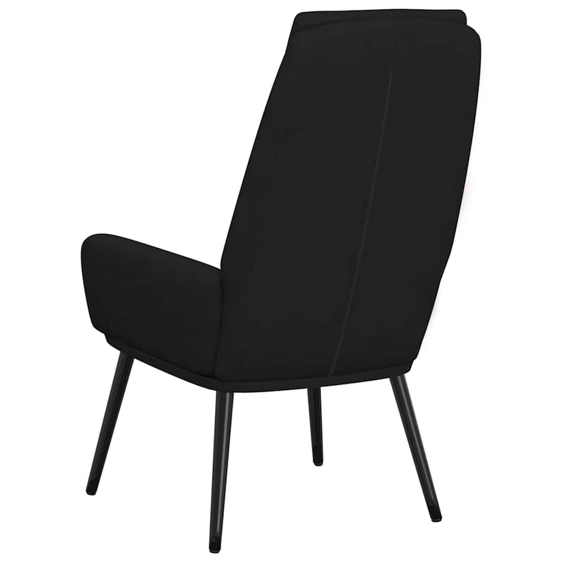 Scaun de relaxare, negru, material textil