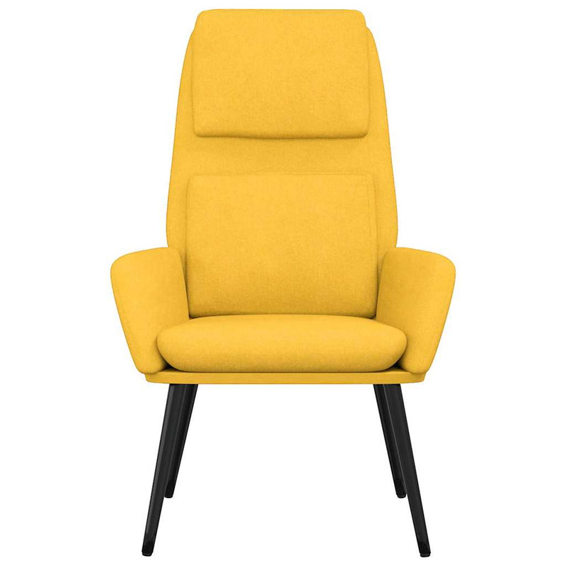 Scaun de relaxare, galben muștar, material textil