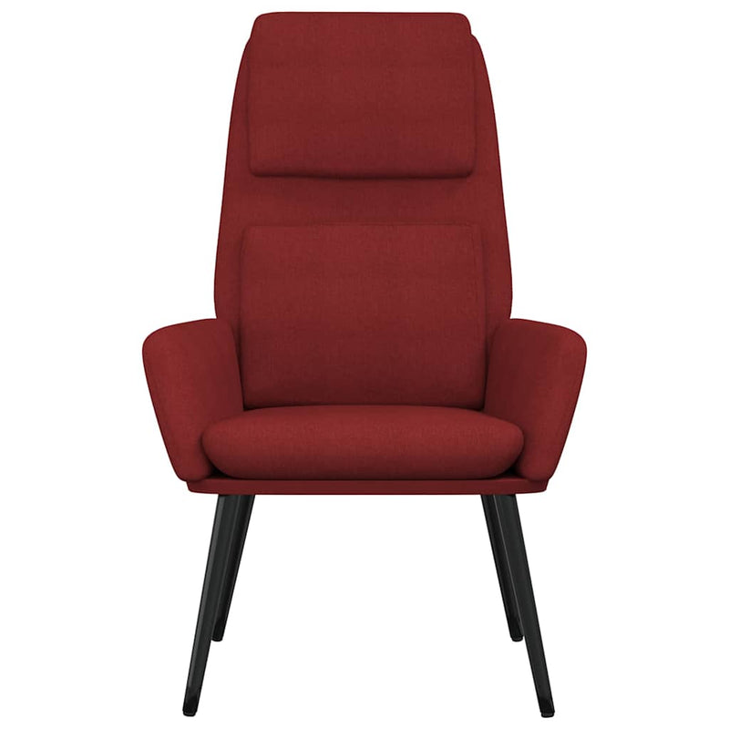 Scaun de relaxare, roșu vin, material textil