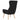 Scaun de relaxare, negru, catifea