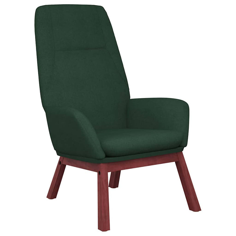 Scaun de relaxare, verde închis, material textil