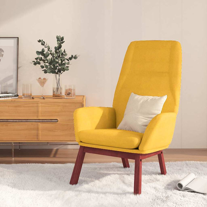 Scaun de relaxare, galben muștar, material textil