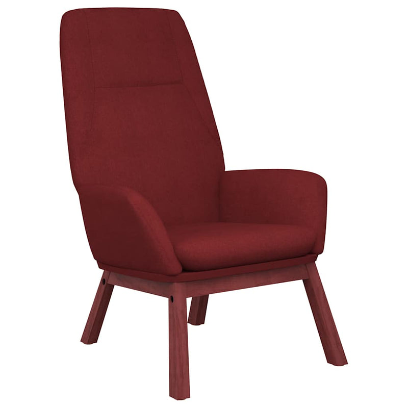 Scaun de relaxare, roșu vin, material textil