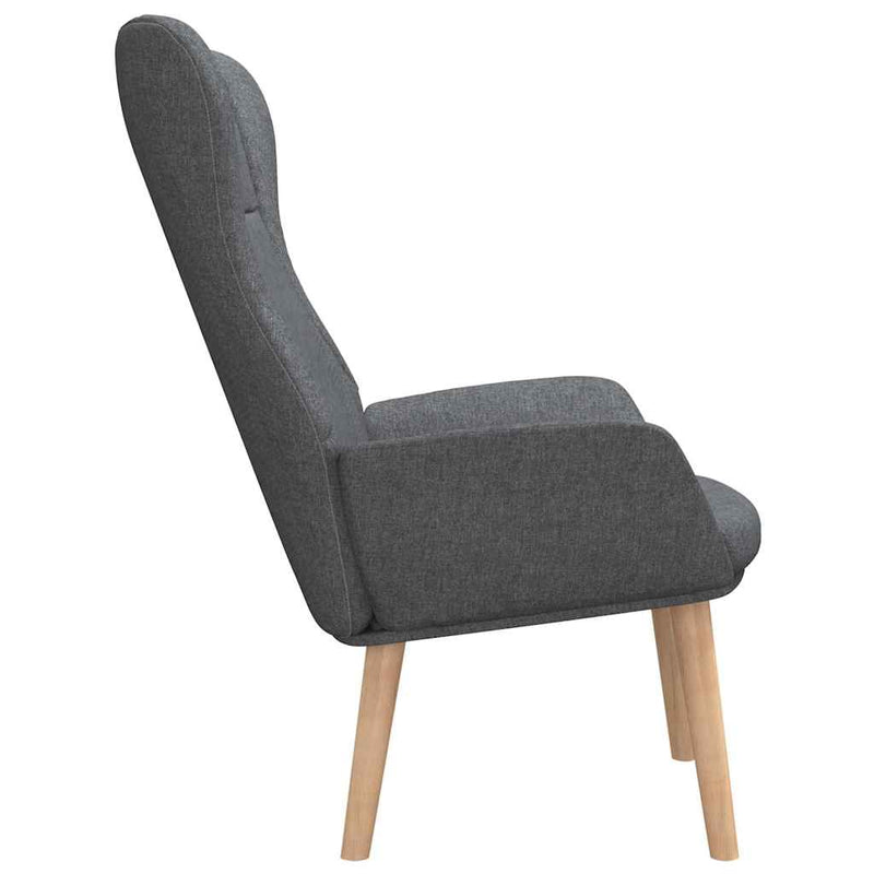 Scaun de relaxare, gri închis, material textil