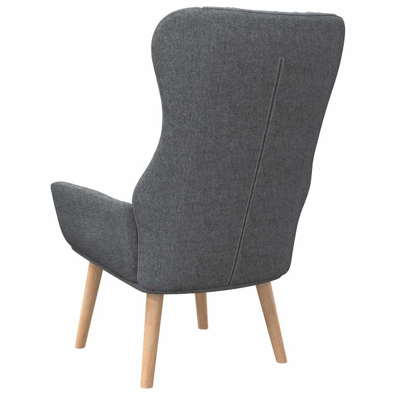 Scaun de relaxare, gri închis, material textil