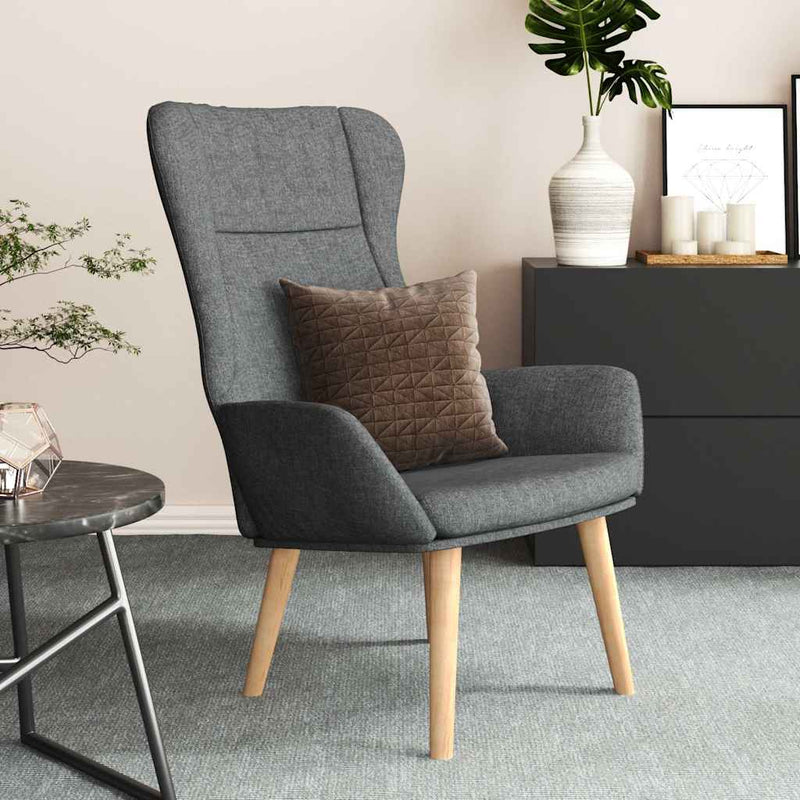 Scaun de relaxare, gri închis, material textil