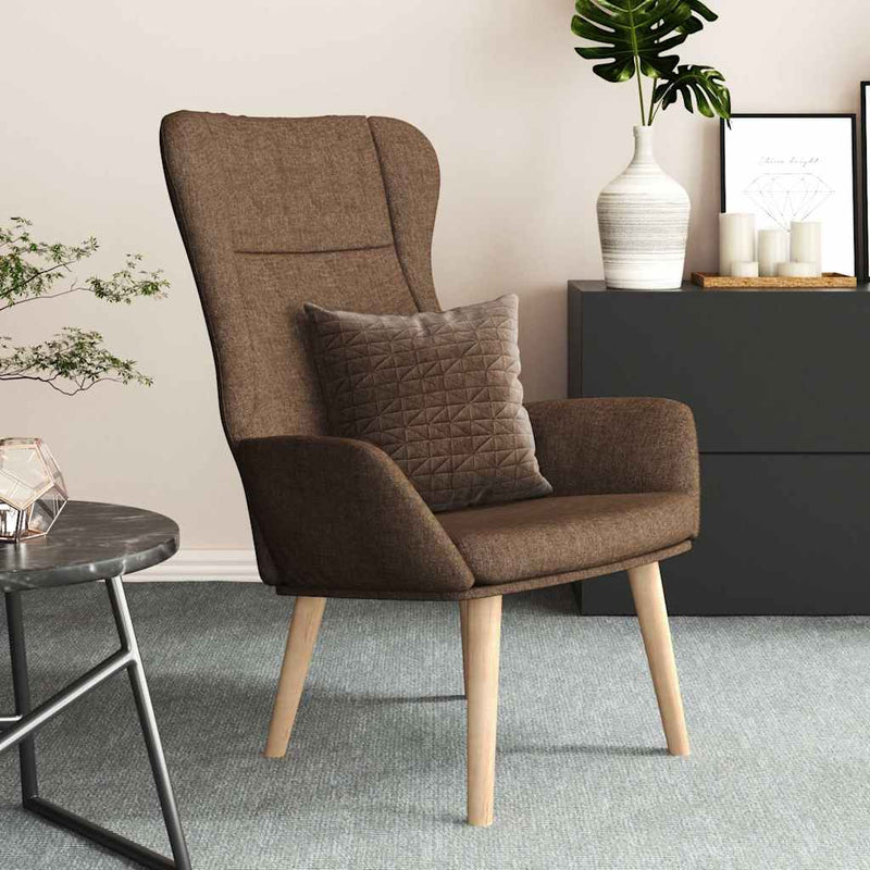 Scaun de relaxare, maro, material textil